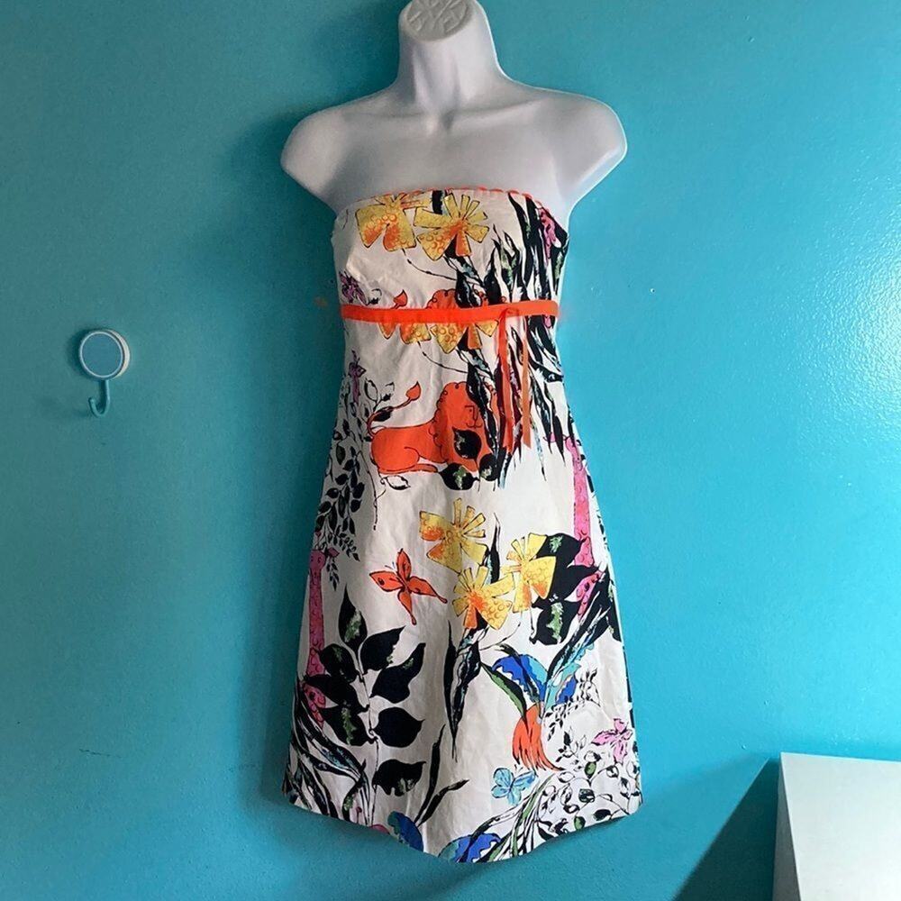 Corey Lynn Calter Womens Size 2 Strapless Floral Summer Garden Event Dress